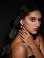 Silver-Plated Contemporary Drop Earrings - Ruby Raang - Distacart