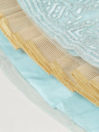House of Panchhi Turquoise Blue Net Gotapatti Work Lehenga & Blouse, Dupatta