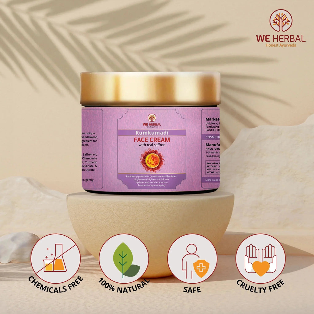 We Herbal Kumkumadi Face Cream: An Ayurvedic Solution For Modern Radiant Revitalized Skin