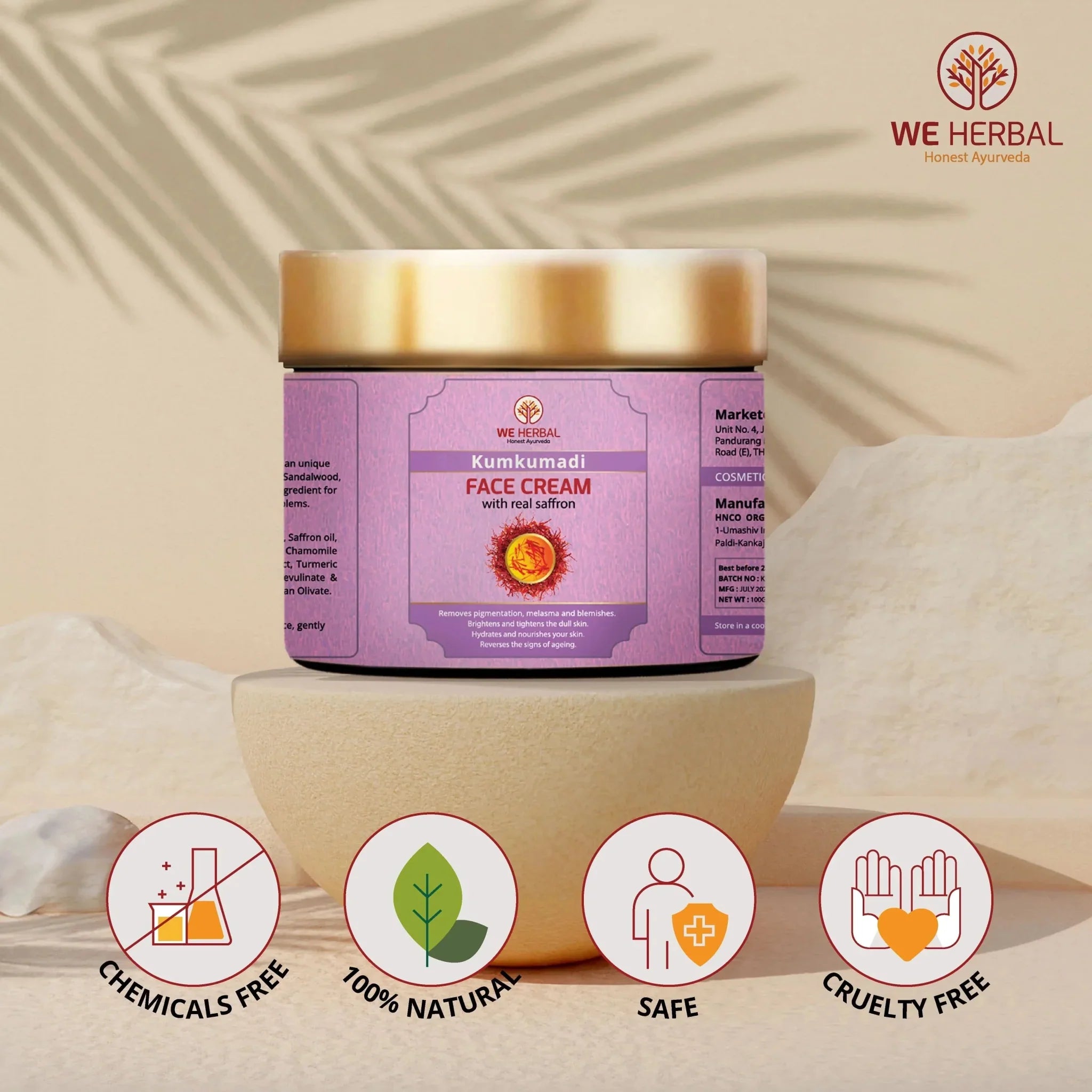 We Herbal Kumkumadi Face Cream: An Ayurvedic Solution For Modern Radiant Revitalized Skin