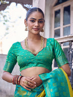 Shree Shyam Fashion Mustard Soft Silk Saree - Distacart