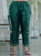 Vellora Green Silk Blend Casual Salwar Suit with Intricate Embroidery