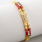 Dainty Kundan Rakhi And Kaju Rolls Box - Distacart