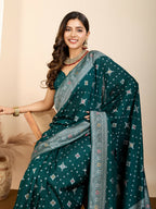 Rama Soft Silk Woven Meenakari Designer Saree - Vedanti