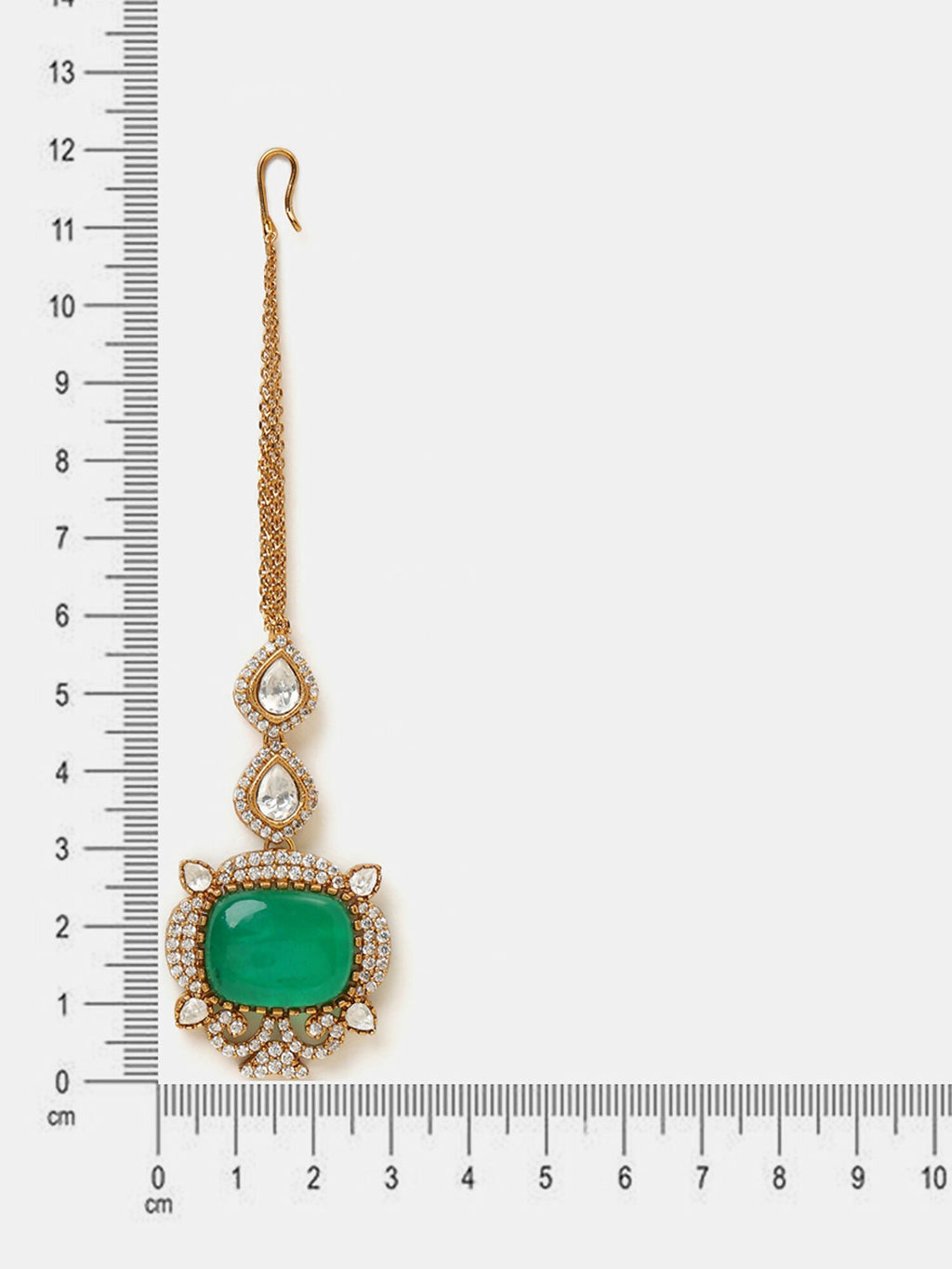 Ruby Raang Green Kundan Tikka - Distacart