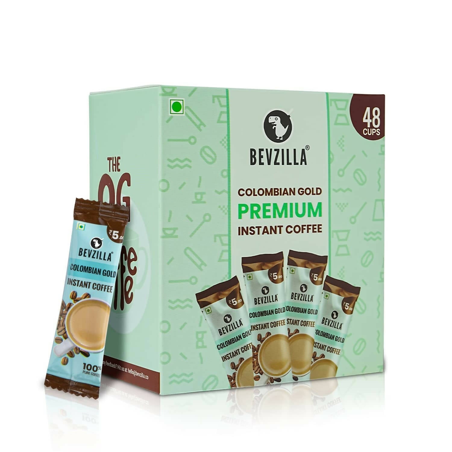 Bevzilla Instant Coffee Powder Sachets (Colombian Gold)