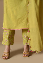 Joban Fashion Mehendi Cotton Kurta Set