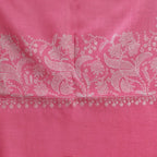 Nizalia Handmade Paper Mache Soozni Work Pink Pashmina