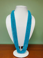 Inhanns Rangsaaz 20-Layer Luxe Long Beaded Only Necklace - Sky Blue Only Necklace