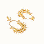 Nuyug 22k Gold Plated Royal Pearl Accent Kundan Earrings - Distacart