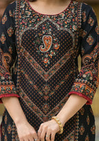 Juniper Women Viscose Rayon Kurta Palazzo Dupatta Set - Distacart