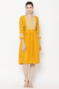 PAVONINE Gajri Color Burfi Design Embroidery Dress For Women - Distacart