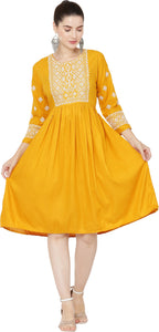 PAVONINE Gajri Color Burfi Design Embroidery Dress For Women - Distacart