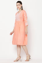 PAVONINE Mustard Color Burfi Design Embroidery Dress For Women - Distacart