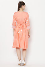 PAVONINE Mustard Color Burfi Design Embroidery Dress For Women - Distacart