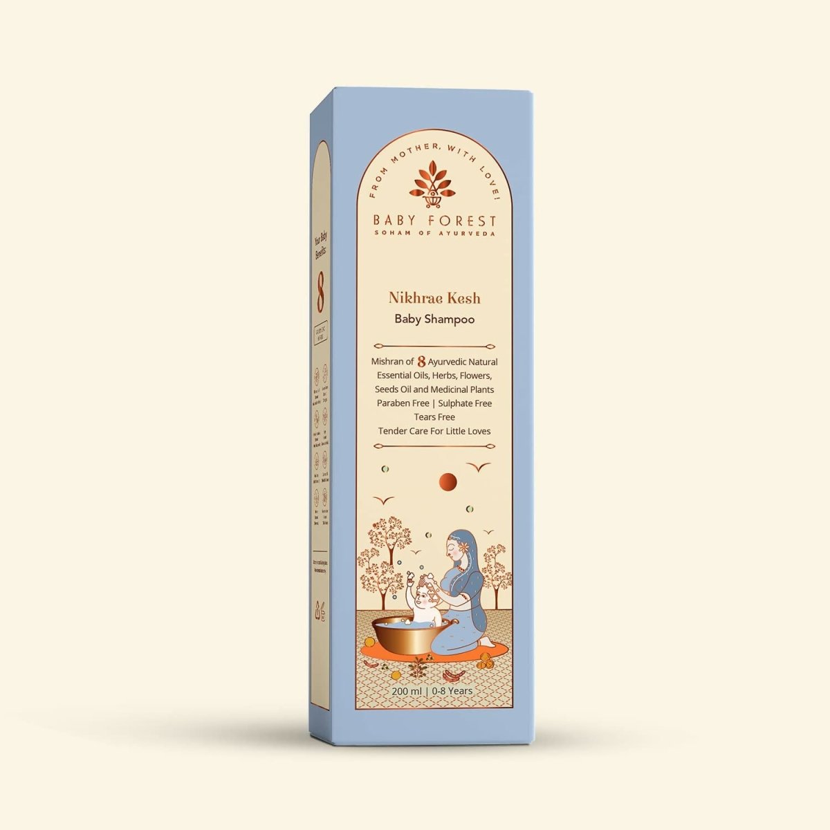 Baby Forest Nikhrae Kesh Baby Shampoo Contains 8 Ayurvedic Natural Essential Oils, Herbs, Flowers, Seeds oil