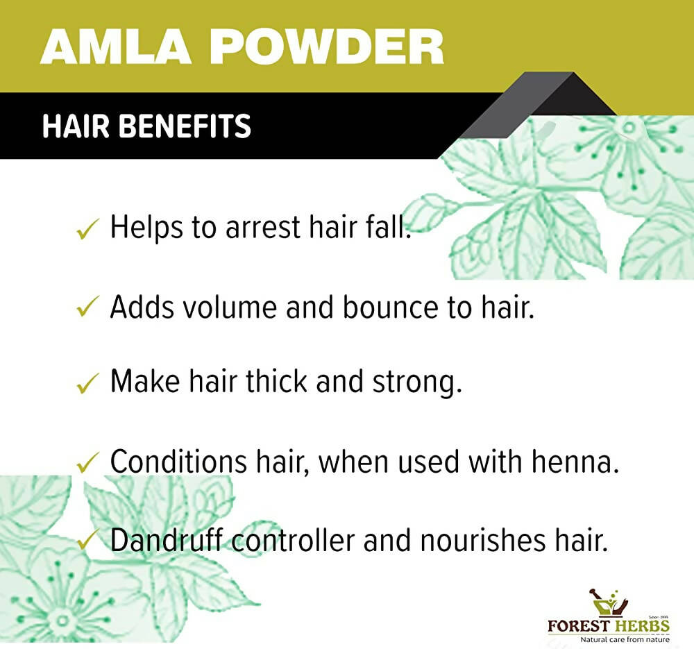 Forest Herbs 100% Natural Organic Amla, Reetha, Shikakai Powder Combo
