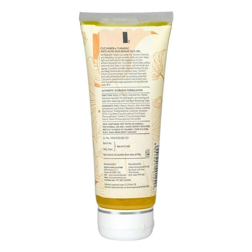 Mantra Herbal Cucumber & Turmeric Anti-Acne Skin Repair Face Gel - Distacart