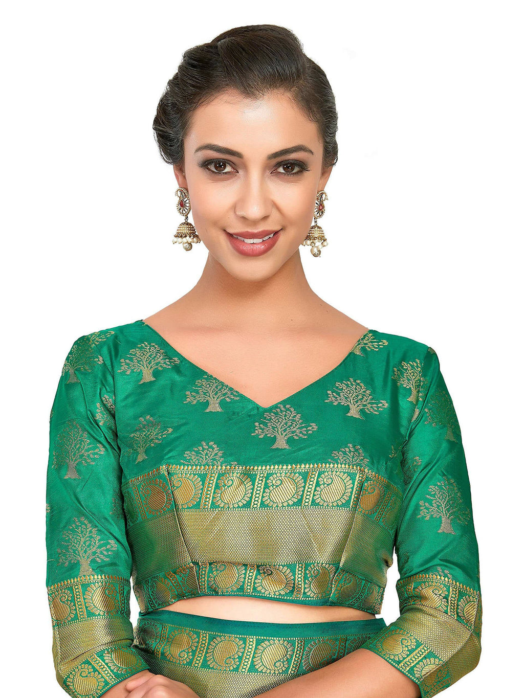 Mimosa Women's Gold Kanchipuram Silk Saree - Distacart