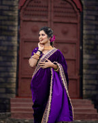 Joban Fashion Blue 9000 Velvet Party Wear Sarees - Distacart