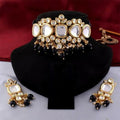 Joban Fashion Black kundan work Necklace Set