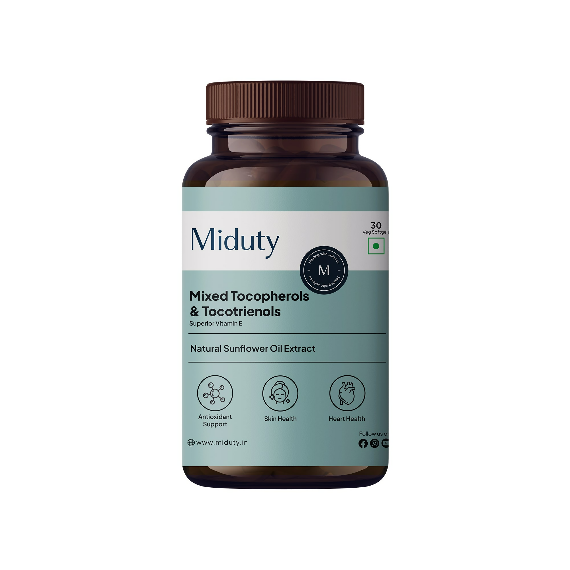 Miduty by Palak Notes Mixed Tocopherols & Tocotrienols Capsules