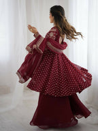 Teeya Creation Maroon Color Embroidery Work Wedding Wear Salwar Suit - Distacart