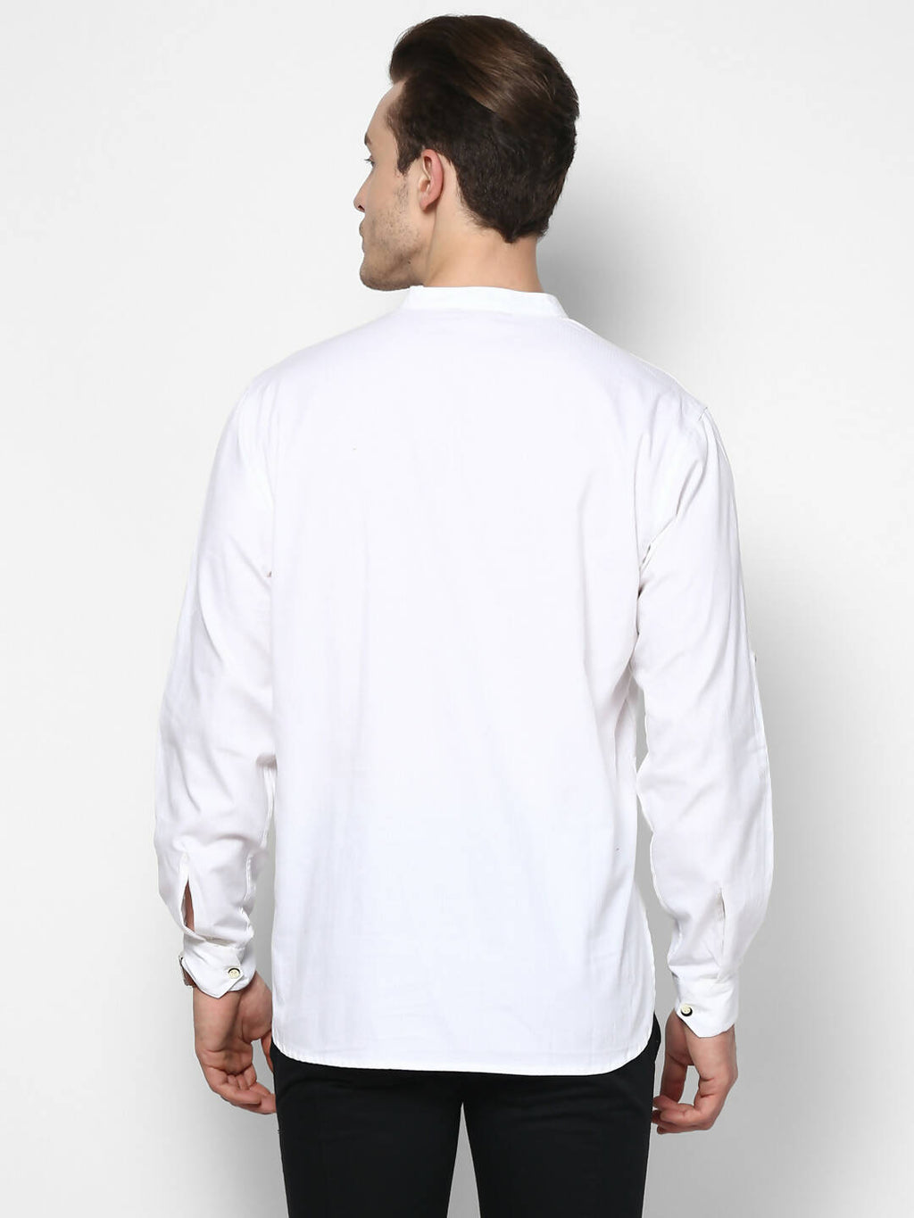 Even Apparels Band Collar White Color Pure Cotton Men's Kurta - Distacart
