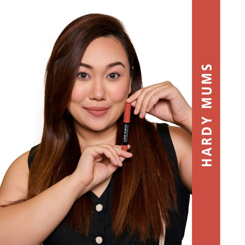 Love Earth Lip Crayon Non-Transfer Lipstick 1.O And Sharpener