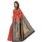 Vamika Banarasi Jaquard Red Weaving Saree (BANARASI 03)