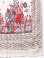 Myshka Multi Silk Printed 3/4 Sleeve Round Neck Casual Kurta