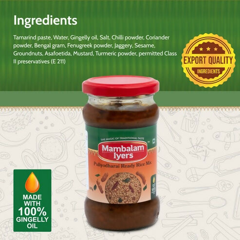 Mambalam Iyers Puliyodharai Ready Rice Mix - Distacart