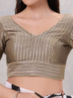 Joban Fashion Women Jacquard Black Stitched Blouse