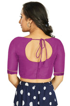 Aastha Fashion Women's Purple Art Silk Designer Party Wear Readymade Blouse