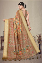 PR Fashion Multi Heavy Rich Cotton Silk Digital Print & Jacquard Saree