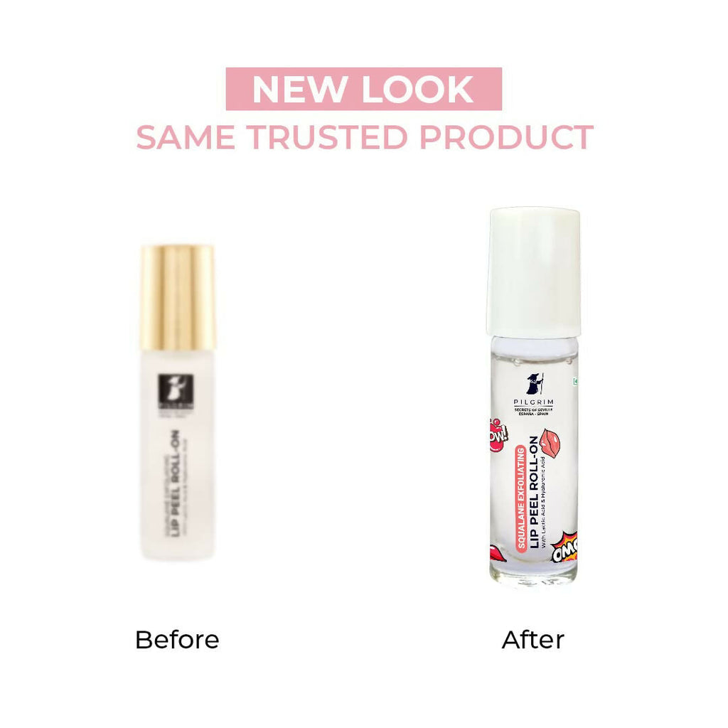 Pilgrim Spanish Lip Peel Roll-on with Lactic Acid & Hyaluronic Acid For Soft & Glossy Lips, Hydrating Dry & Flaky Lips - Distacart