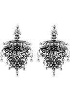 Mominos Fashion Joharkamal Silver-Plated Peacock Design Drop Earrings For Women - Distacart