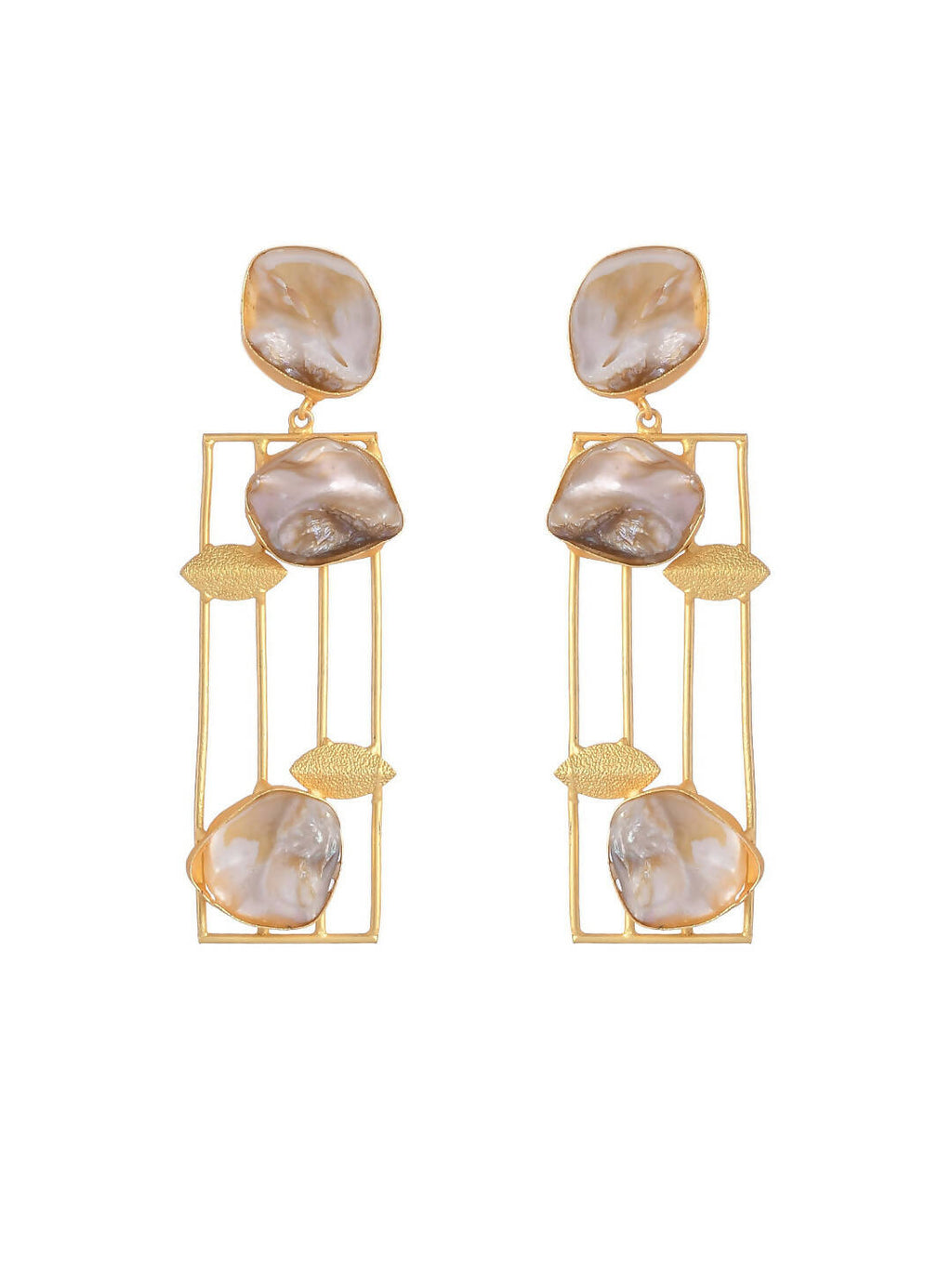 VOJ Women Gold Color stainless steel Earrings - Distacart