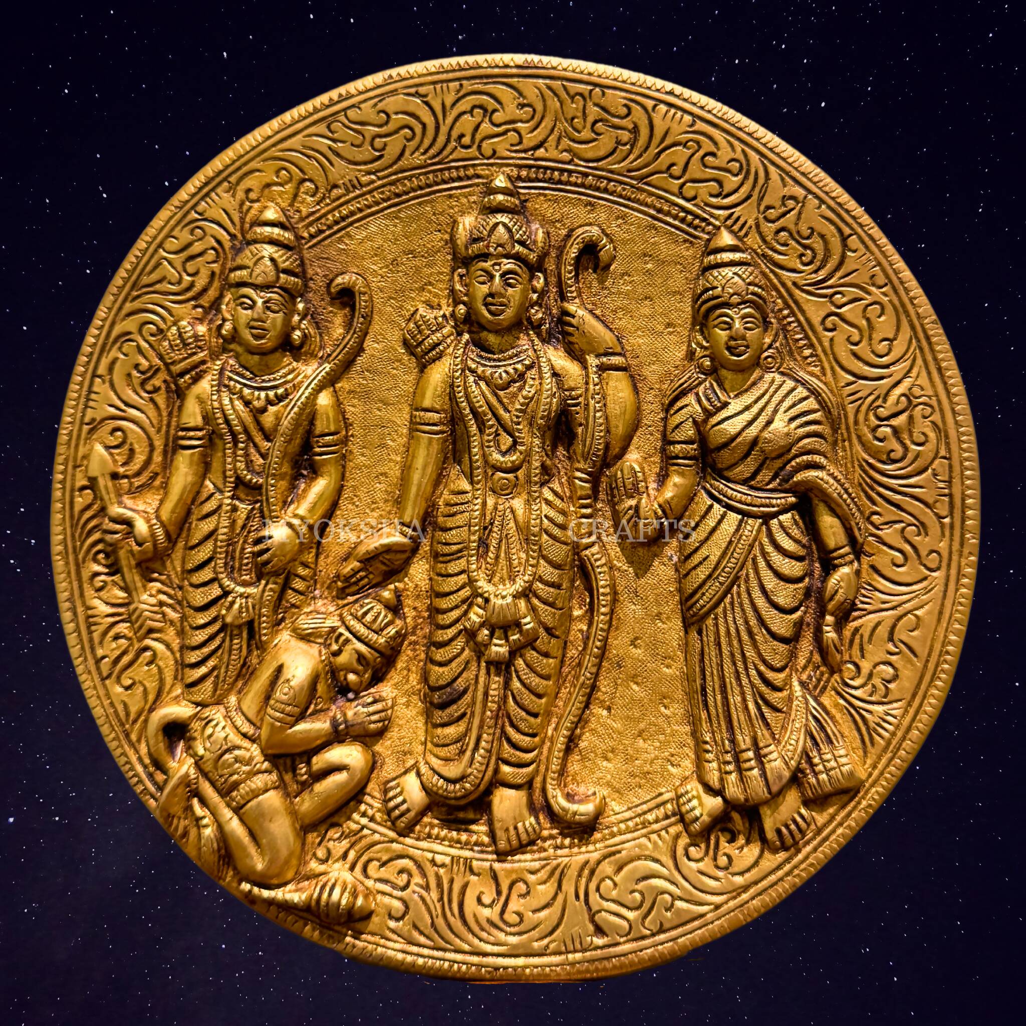 Brass Ram Darbar Wall Décor