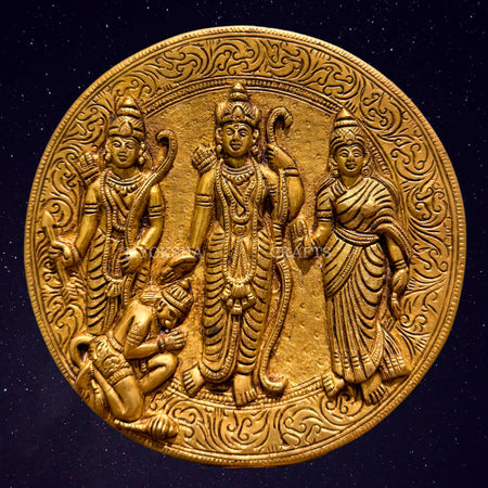 Brass Ram Darbar Wall Décor