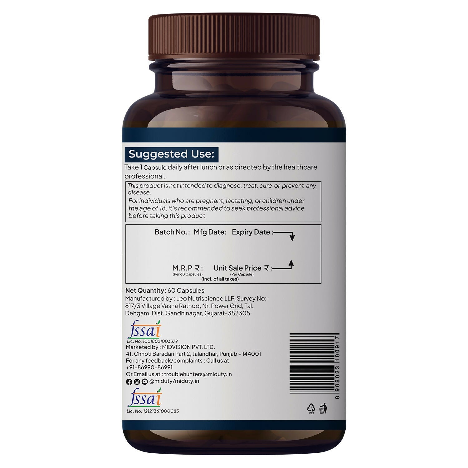 Miduty Zinc Picolinate Capsules
