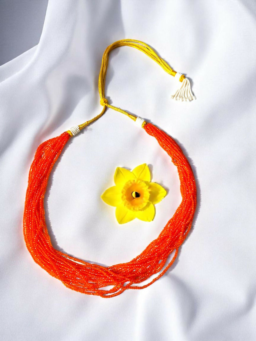 Inhanns Crystal Beads Luxe Edition – Multi-Layered Necklace - Orange