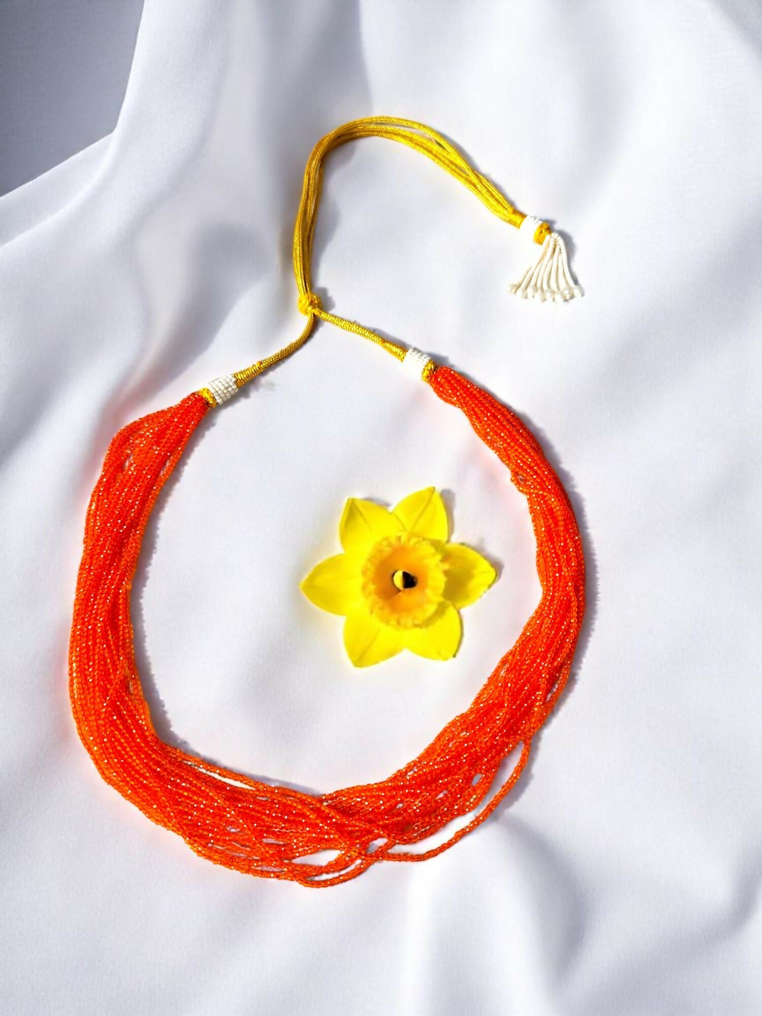 Inhanns Crystal Beads Luxe Edition – Multi-Layered Necklace - Orange