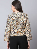 Even Apparels Multi 100% Viscose Open Front Statement Women's Jacket