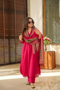 The52 Rani Women's Beautiful South Cotton Fabric Straight Kurta with Pant And Dupatta Set - Distacart