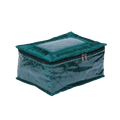 Asmaani Satin 12 Green Pocket Jewellery Organizer