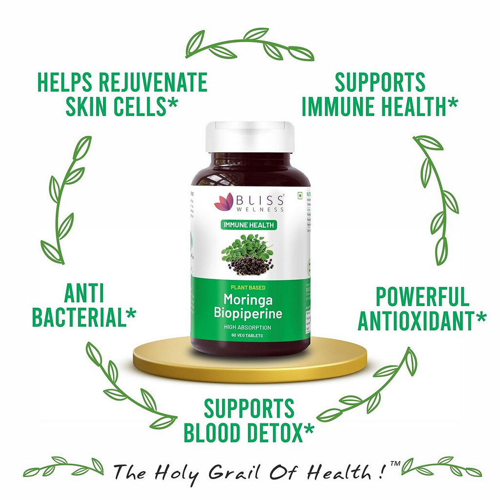 Bliss Welness Moringa Biopiperine Tablets - Distacart