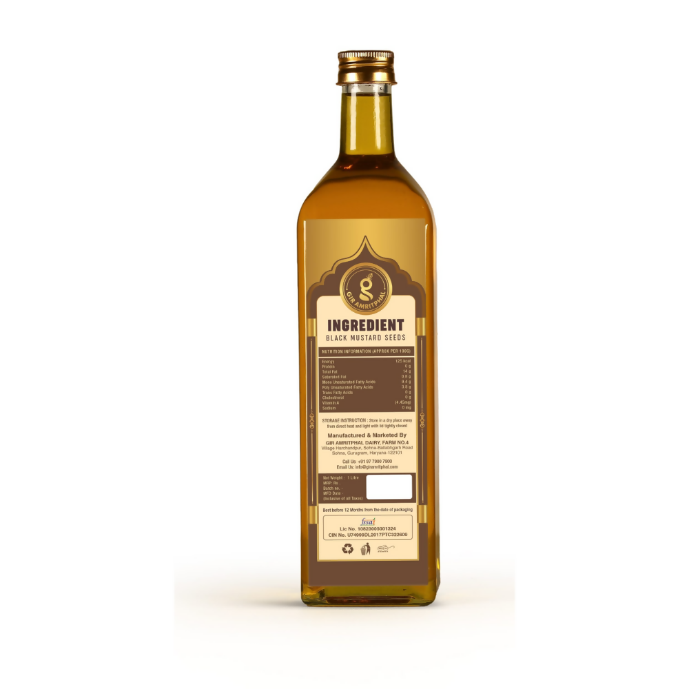 Giramritphal Kachi Ghani Cold Pressed Black Mustard Oil