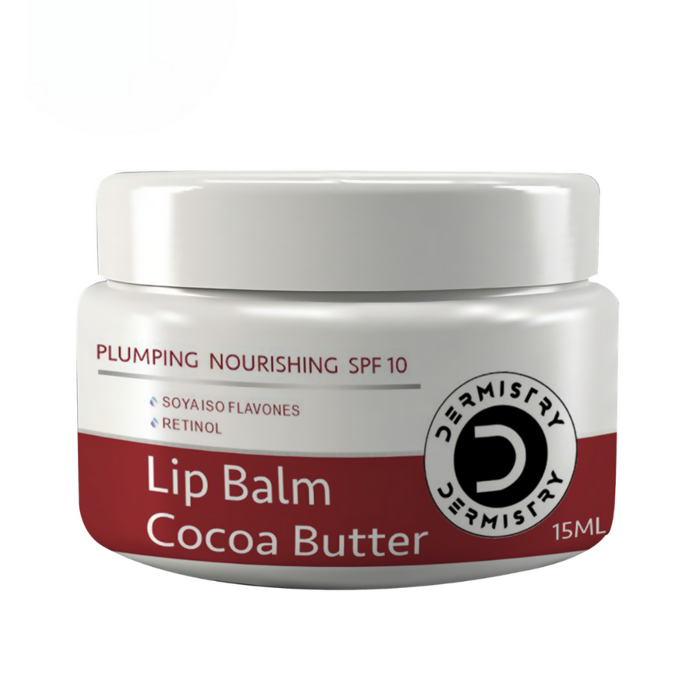 Dermistry Cocoa Butter Lip Care Tint Balm Plumping Nourishing Retinol SPF 10 for Glossy Lips - Distacart