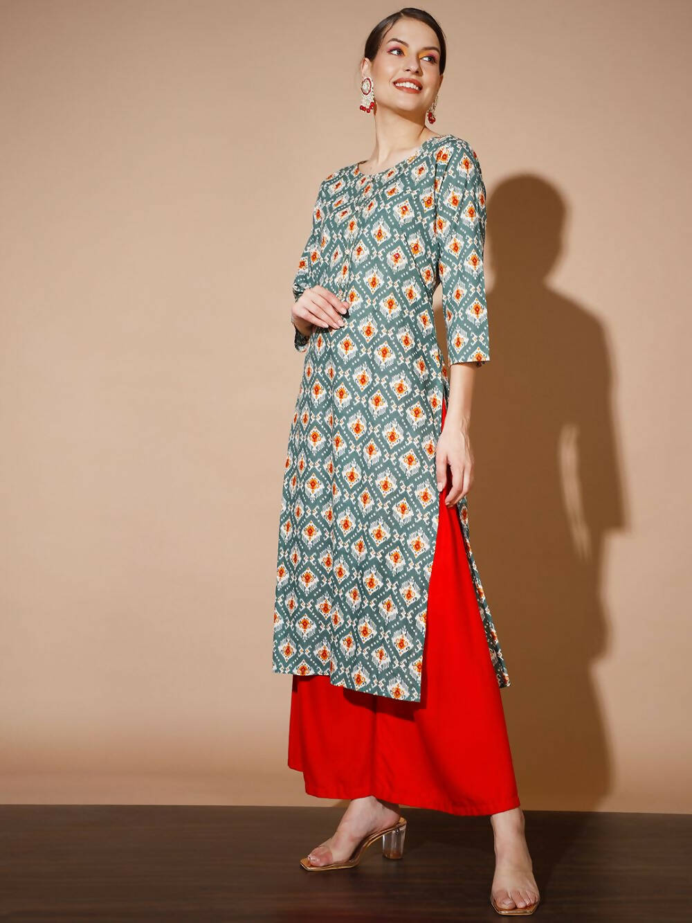 Myshka Women Multi Printed Kurtas - Distacart
